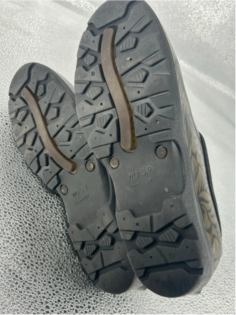 Women's Sloggers Black Clear Leaf Print sip ons Size 9
